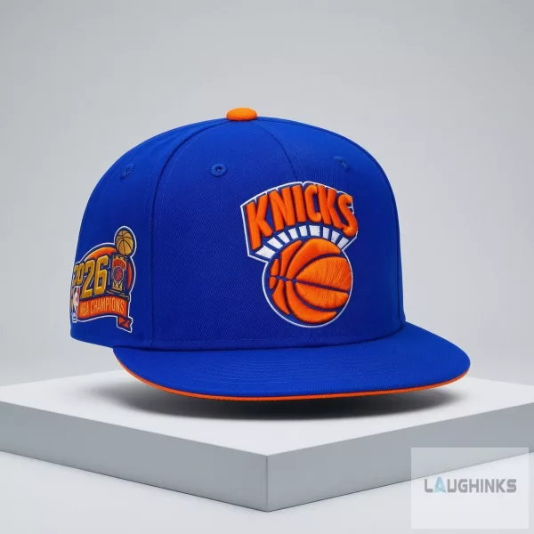 New York Knicks 2026 NBA Champions Side Patch Baseball Cap
