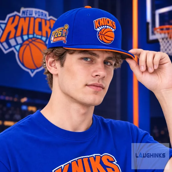 New York Knicks 2026 NBA Champions Side Patch Baseball Cap