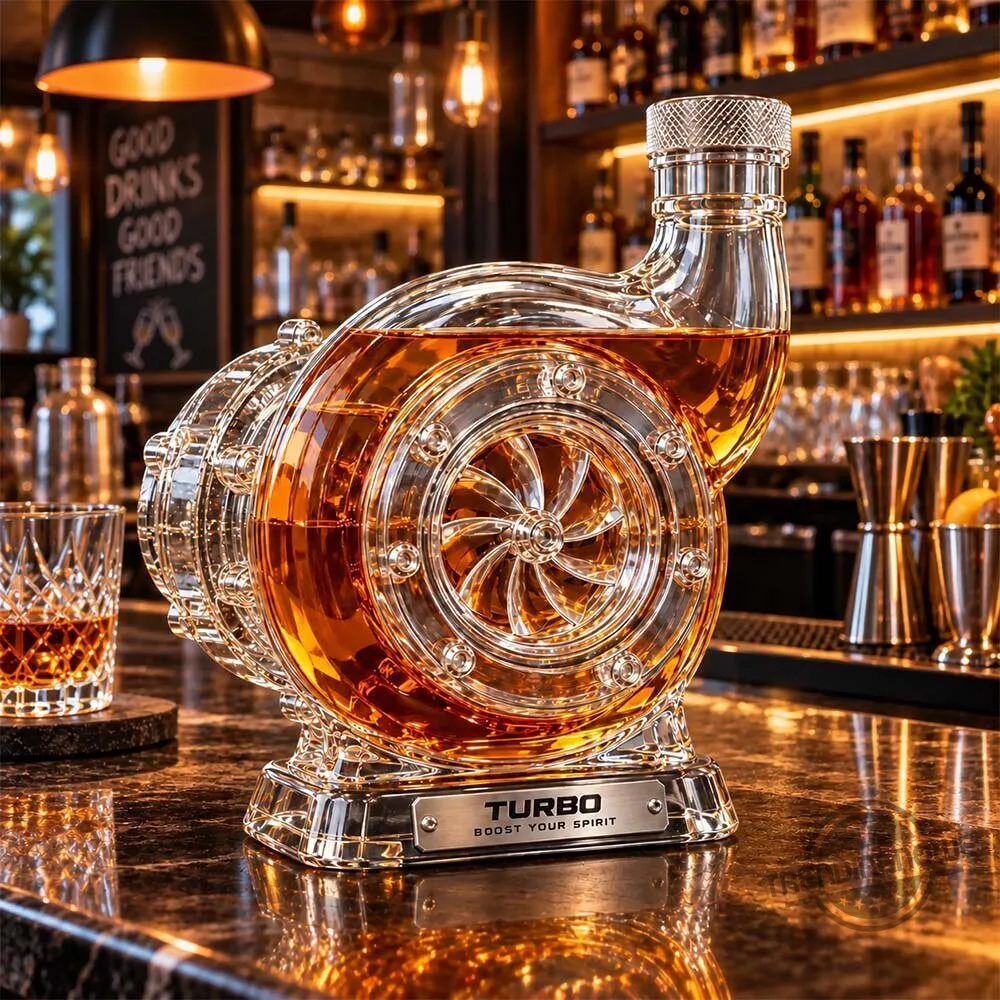 Turbocharger Engine Turbo Liquor Dispenser Whiskey Bottle Decanter 6 Turbocharger Engine Turbo Liquor Dispenser Whiskey Bottle Decanter