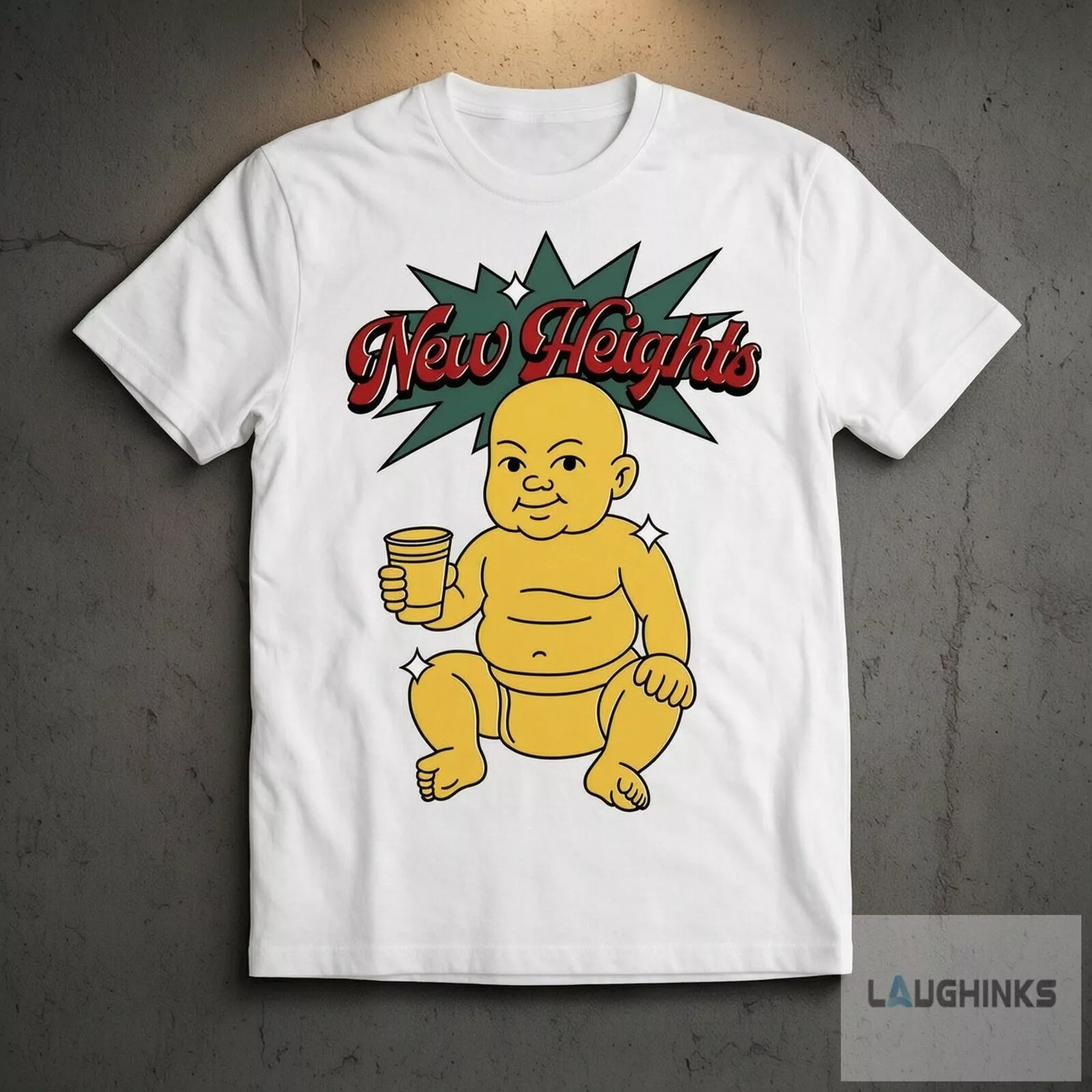 Jason Kelce Worn New Heights Podcast Graphic T Shirt 4 Jason Kelce Worn New Heights Podcast Graphic T Shirt