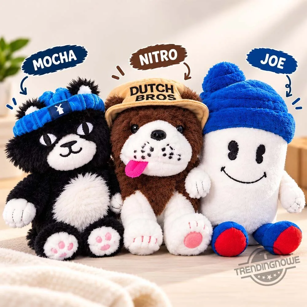 Dutch Bros Coffee Joe Cup Nitro Dog Mocha Cat Plush Collection 6 Dutch Bros Coffee Joe Cup Nitro Dog Mocha Cat Plush Collection