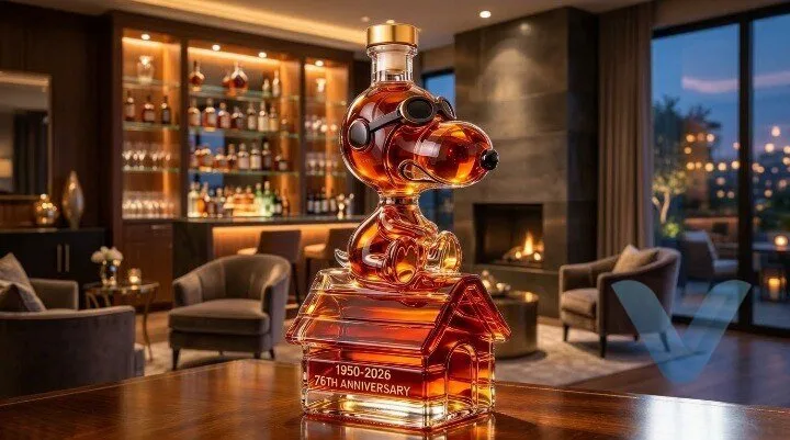 Peanuts Snoopy Doghouse Whisky Decanter, Cartoon Character Glass Liquor Bottle, Home Bar Display Enthusiasts, Gift for Whiskey & Cartoon Lovers 5 Peanuts Snoopy Doghouse Whisky Decanter, Cartoon Character Glass Liquor Bottle, Home Bar Display Enthusiasts, Gift for Whiskey & Cartoon Lovers