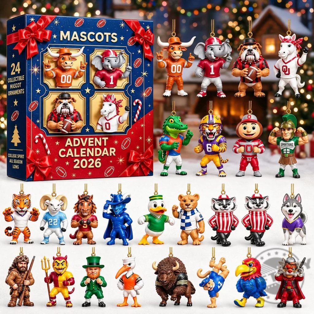NCAA College Football Mascots 2026 Christmas Advent Calendar