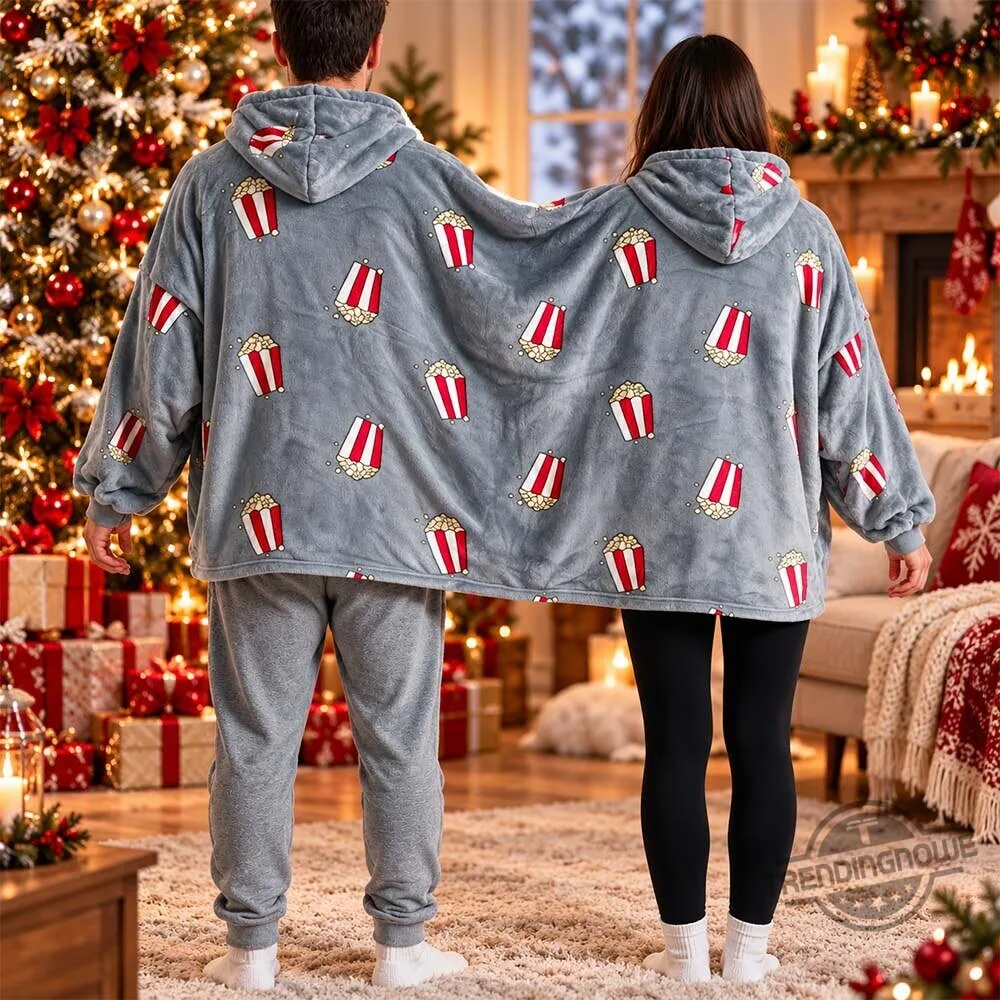 Twintails Popcorn Double Hoodie 2 Person Oversized Blanket Hoodie For Couples 8 Twintails Popcorn Double Hoodie 2 Person Oversized Blanket Hoodie For Couples