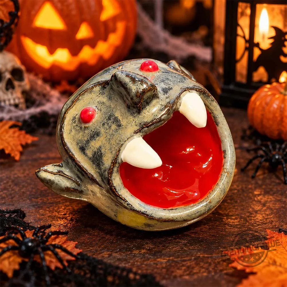 Count Dipula Dracula Ceramic Vampire Sauce Bowl Ketchup Dish 7 Count Dipula Dracula Ceramic Vampire Sauce Bowl Ketchup Dish