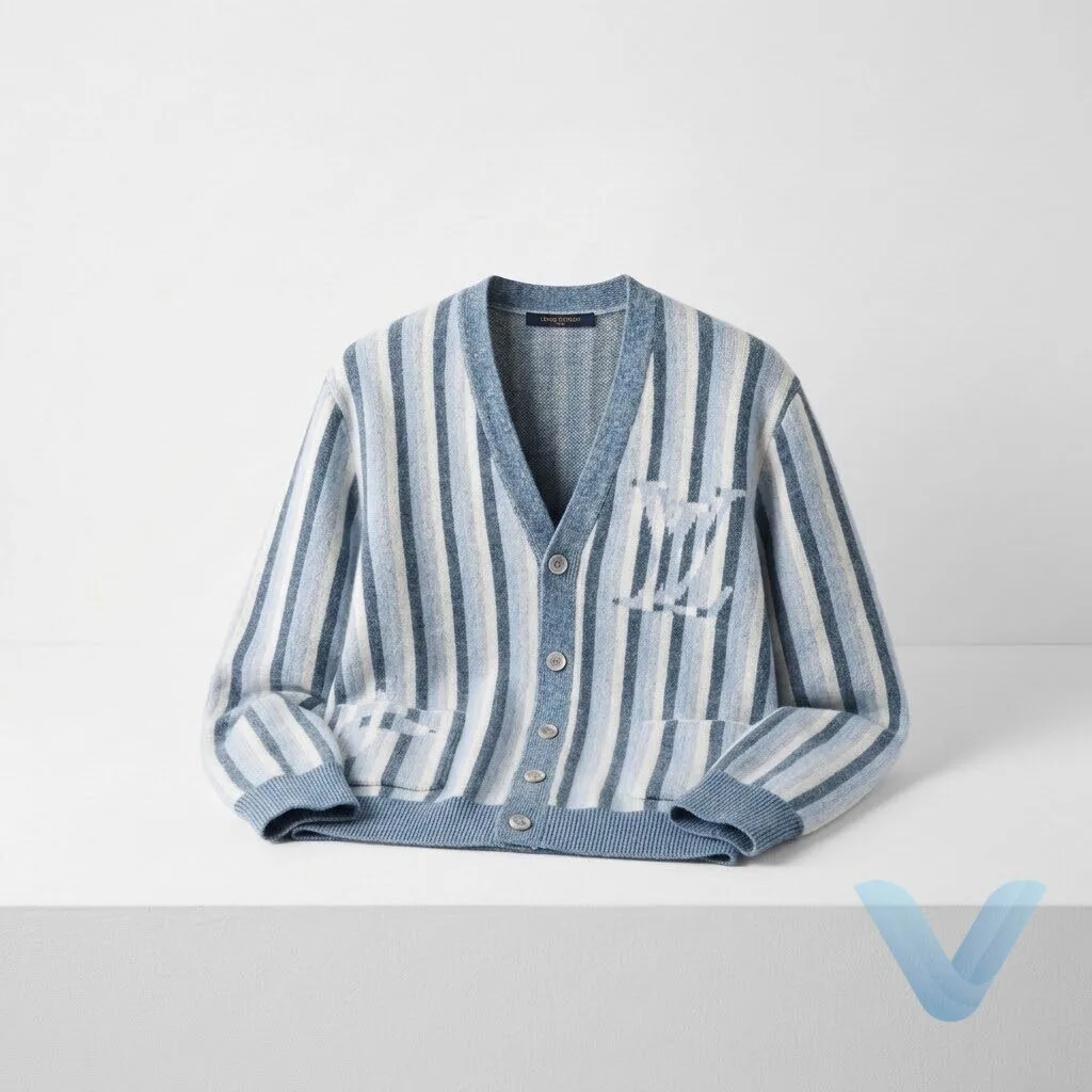 Jeopardy Ryan Gosling March 2026 Louis Vuitton Striped Jacquard Cardigan sweater 7 Jeopardy Ryan Gosling March 2026 Louis Vuitton Striped Jacquard Cardigan shirt