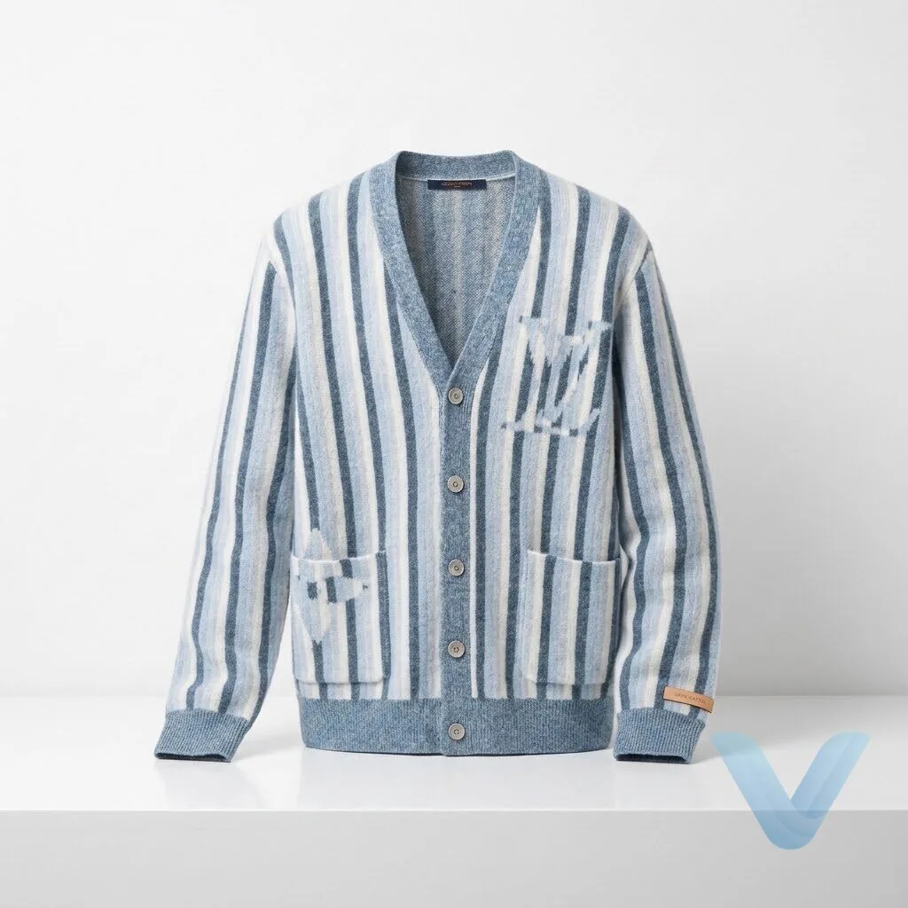 Jeopardy Ryan Gosling March 2026 Louis Vuitton Striped Jacquard Cardigan sweater 8 Jeopardy Ryan Gosling March 2026 Louis Vuitton Striped Jacquard Cardigan shirt
