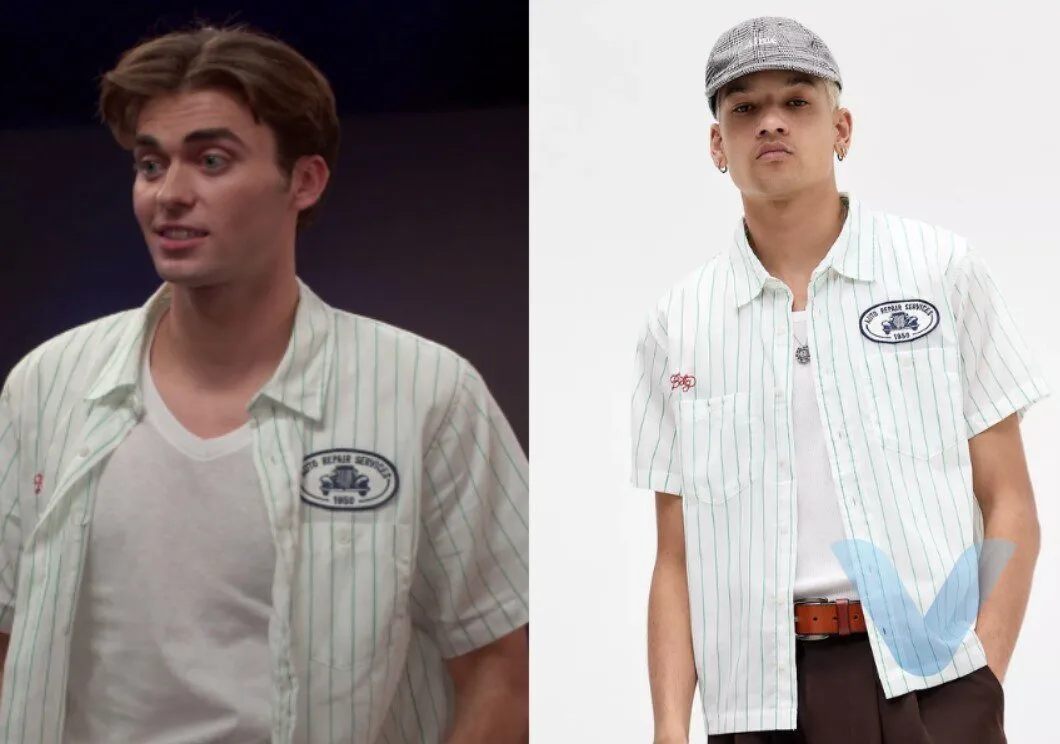 Hollywood Arts He Sang She Sang BDG Stripe Short Sleeve Mechanic Shirt hawaiian shirt 10 Hollywood Arts He Sang She Sang BDG Stripe Short Sleeve Mechanic Shirt hawaiian shirt