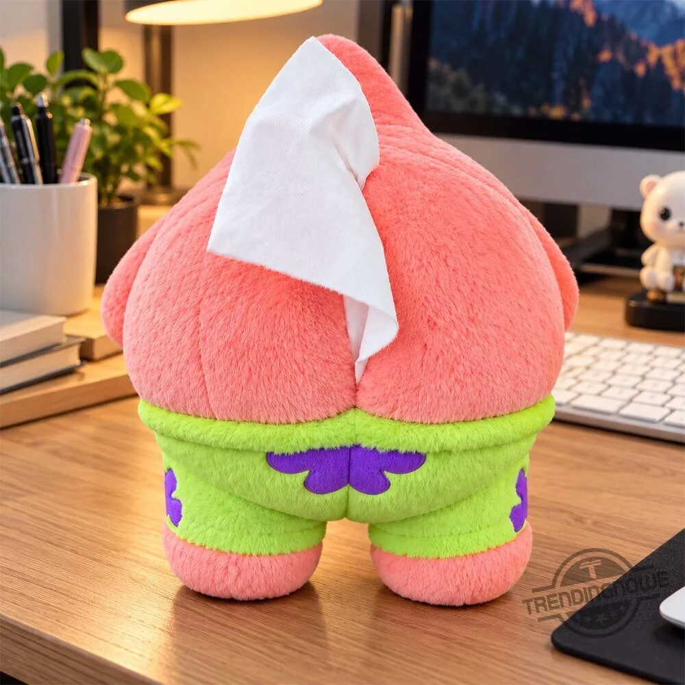 Thebrewfer Patrick Star Peach Butt Plush Tissue Box Holder 7 Thebrewfer Patrick Star Peach Butt Plush Tissue Box Holder