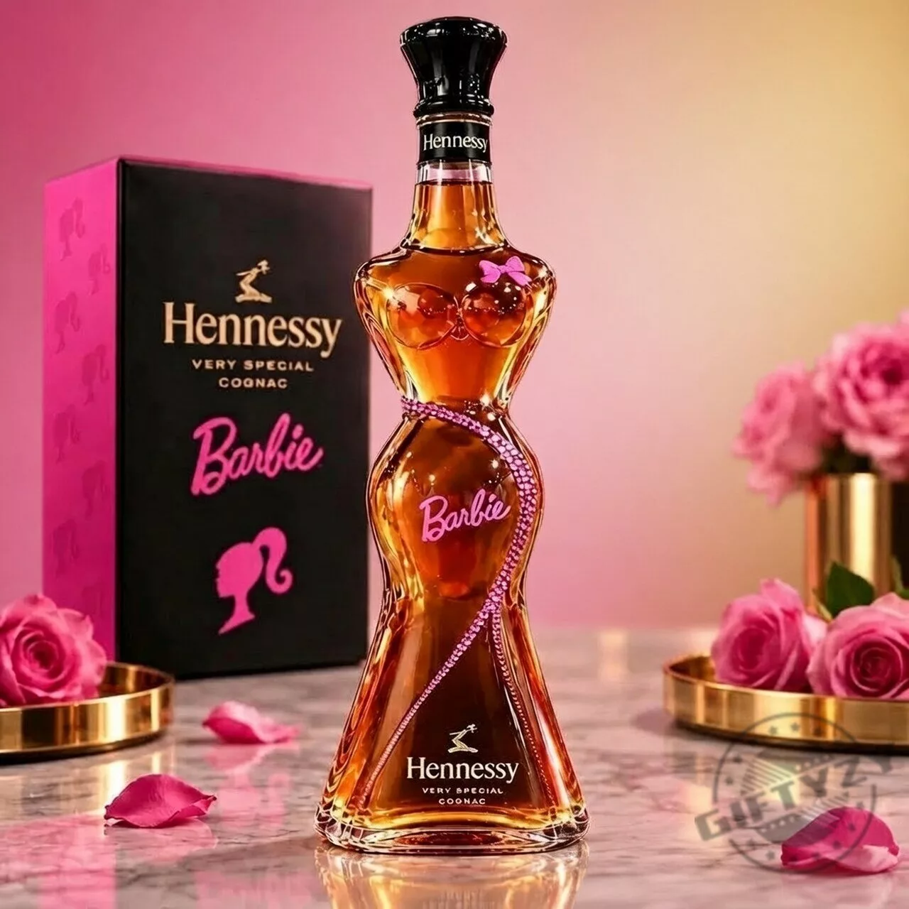 Hennessy Barbie Cognac Bottle Decanter