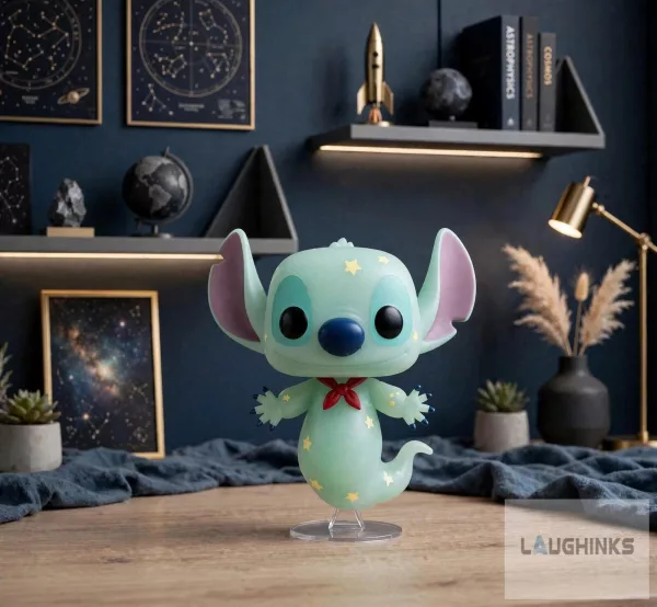 Disney Stitch As Casper Vinyl Figure Toy Model Collectible