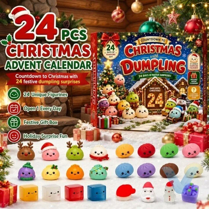 24 Days of Christmas Dumpling Squishy Advent Calendar for Joyful Surprises 6 24 Days of Christmas Dumpling Squishy Advent Calendar for Joyful Surprises