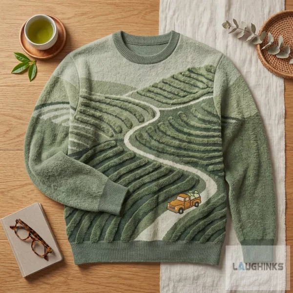 Ugly Nature Mountain Landscape Knit Sweater