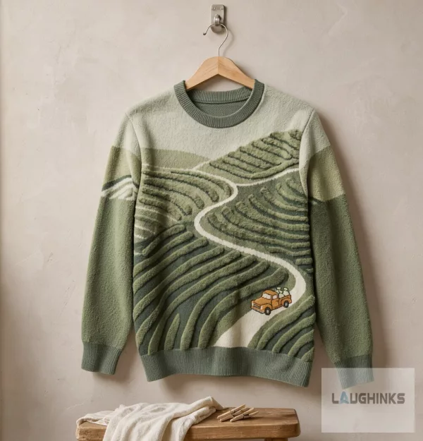 Ugly Nature Mountain Landscape Knit Sweater 1 Ugly Nature Mountain Landscape Knit Sweater