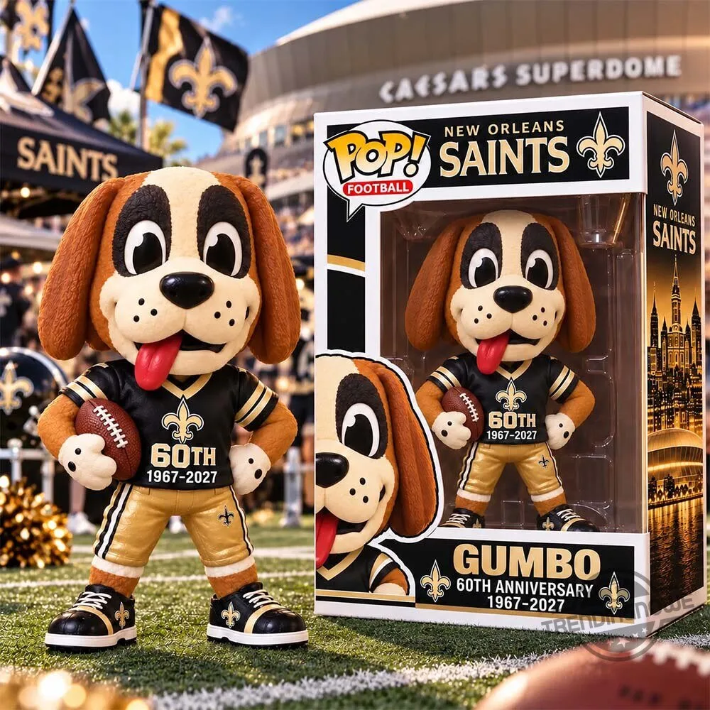 New Orleans Saints Gumbo Mascot 60th Anniversary Funko Pop Figurine 3 New Orleans Saints Gumbo Mascot 60th Anniversary Funko Pop Figurine