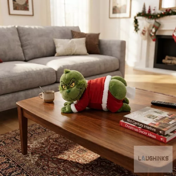 Grinch Tissue Box Cover Dispenser Christmas Holiday Decor