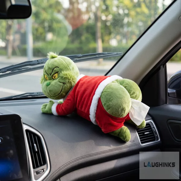 Grinch Tissue Box Cover Dispenser Christmas Holiday Decor