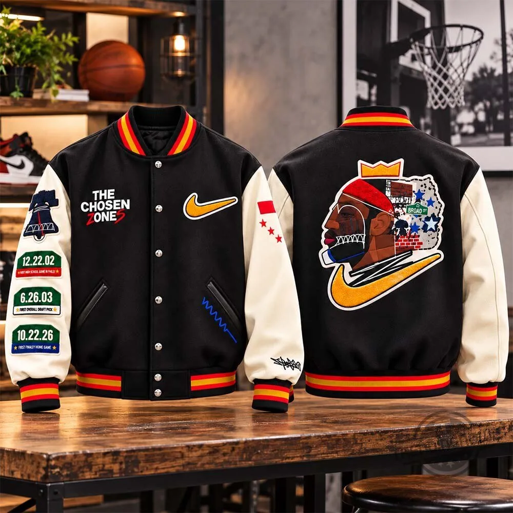 LeBron James The Art Bully Settlemier Nike Printed Bomber Jacket 5 LeBron James The Art Bully Settlemier Nike Printed Bomber Jacket