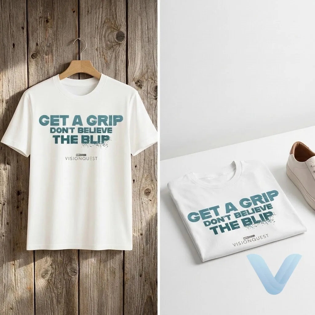 VisionQuest Get A Grip, Don't Believe The Blip Shirt 1 VisionQuest Get A Grip, Don't Believe The Blip Shirt