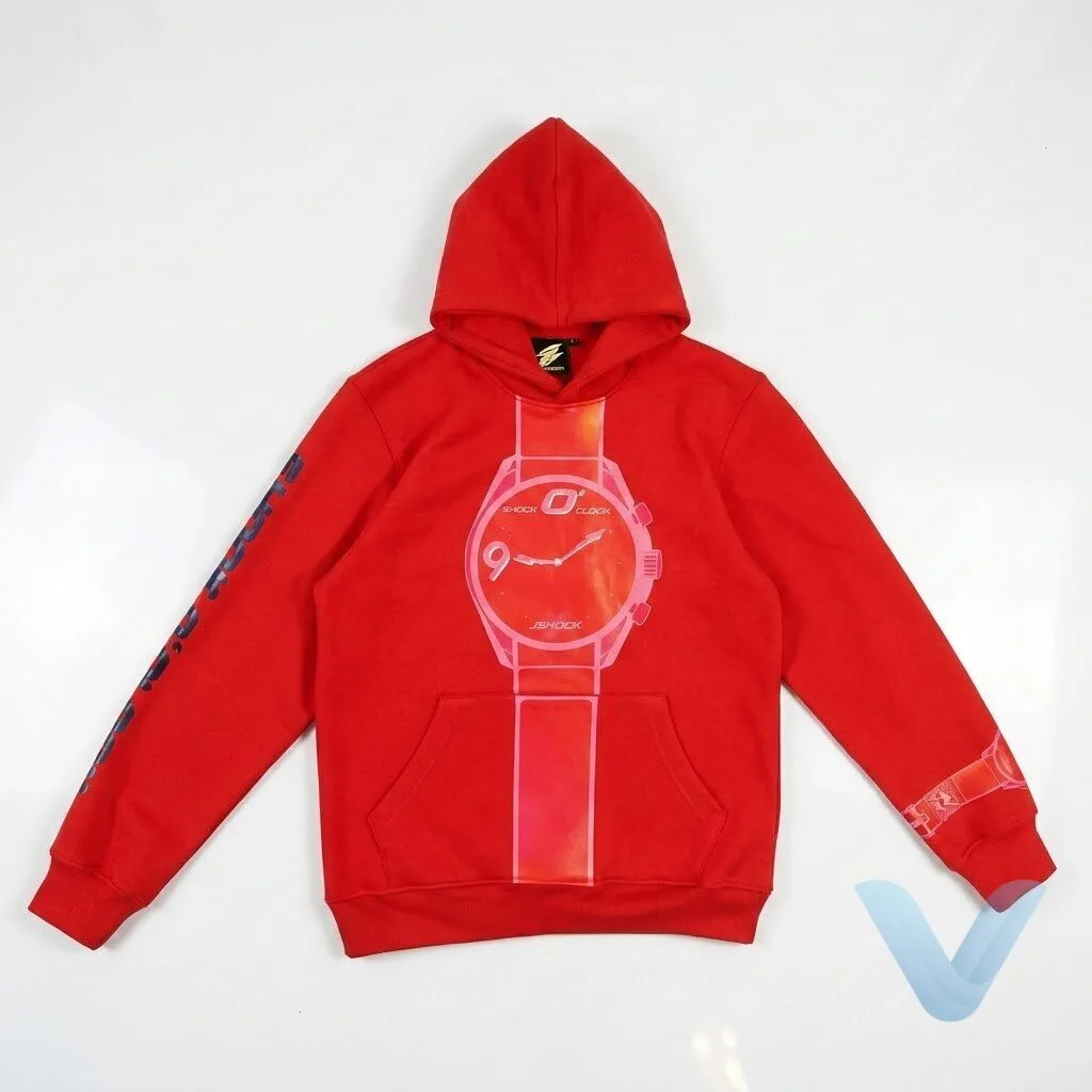 Red Shock O'Clock Hoodie J Shock hoodie Sweatshirt t shirt