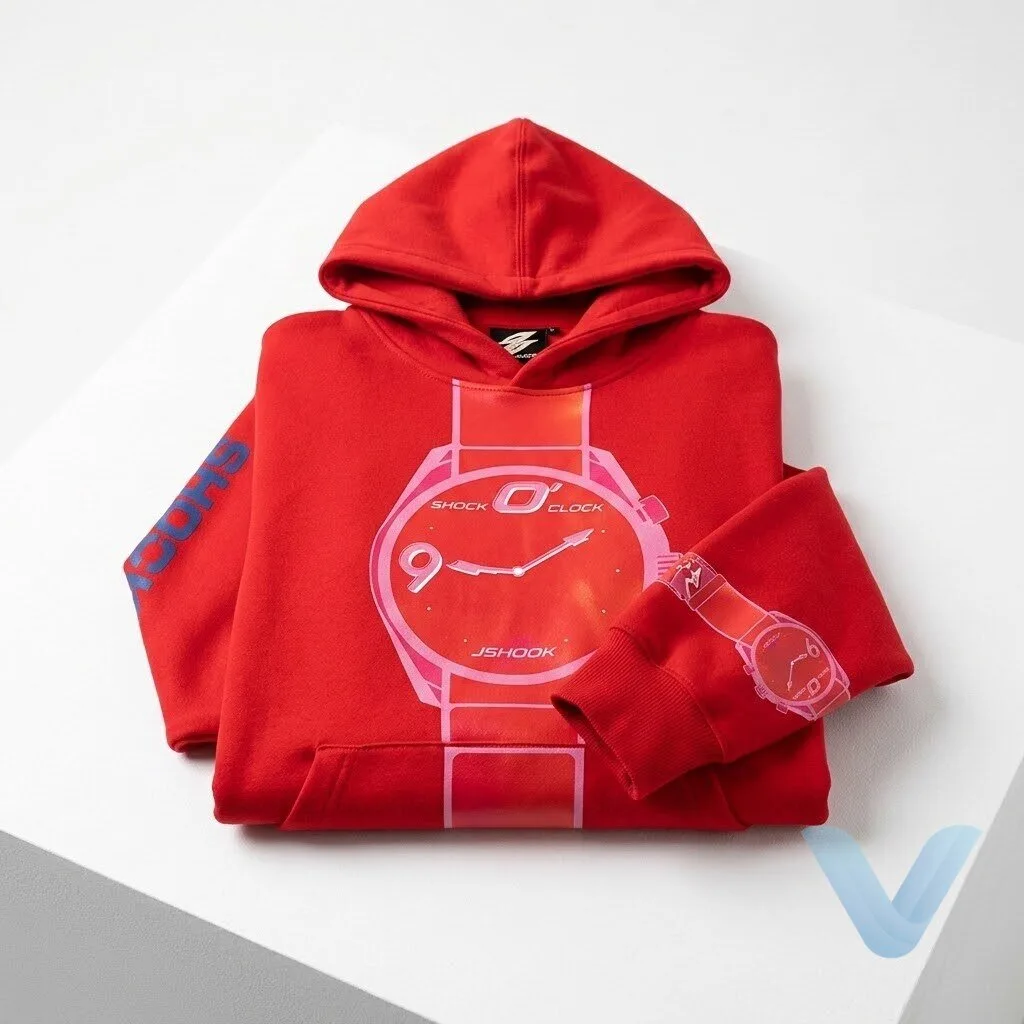 Red Shock O'Clock Hoodie J Shock hoodie Sweatshirt t shirt 12 Red Shock O