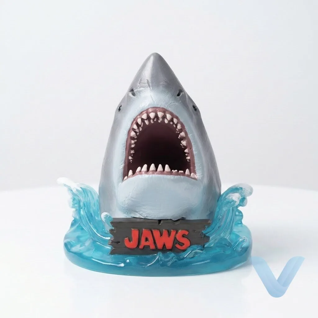 Home 6 Universal Studios Jaws Great White Shark Ocean Wave Christmas Ornament