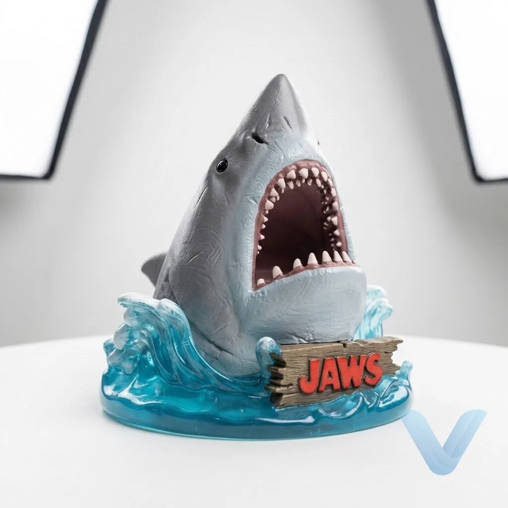 Universal Studios Jaws Great White Shark Ocean Wave Christmas Ornament