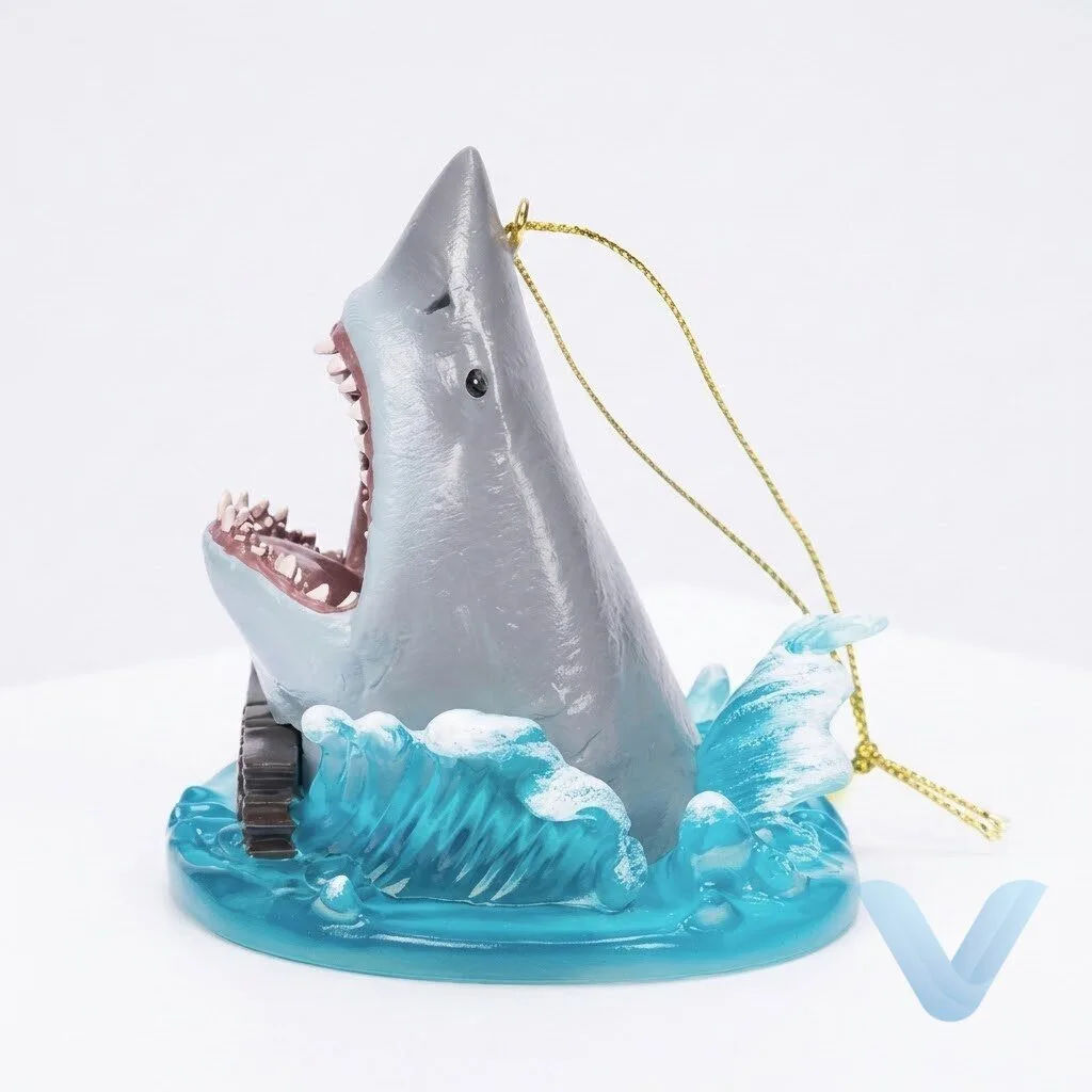 Universal Studios Jaws Great White Shark Ocean Wave Christmas Ornament 13 Universal Studios Jaws Great White Shark Ocean Wave Christmas Ornament