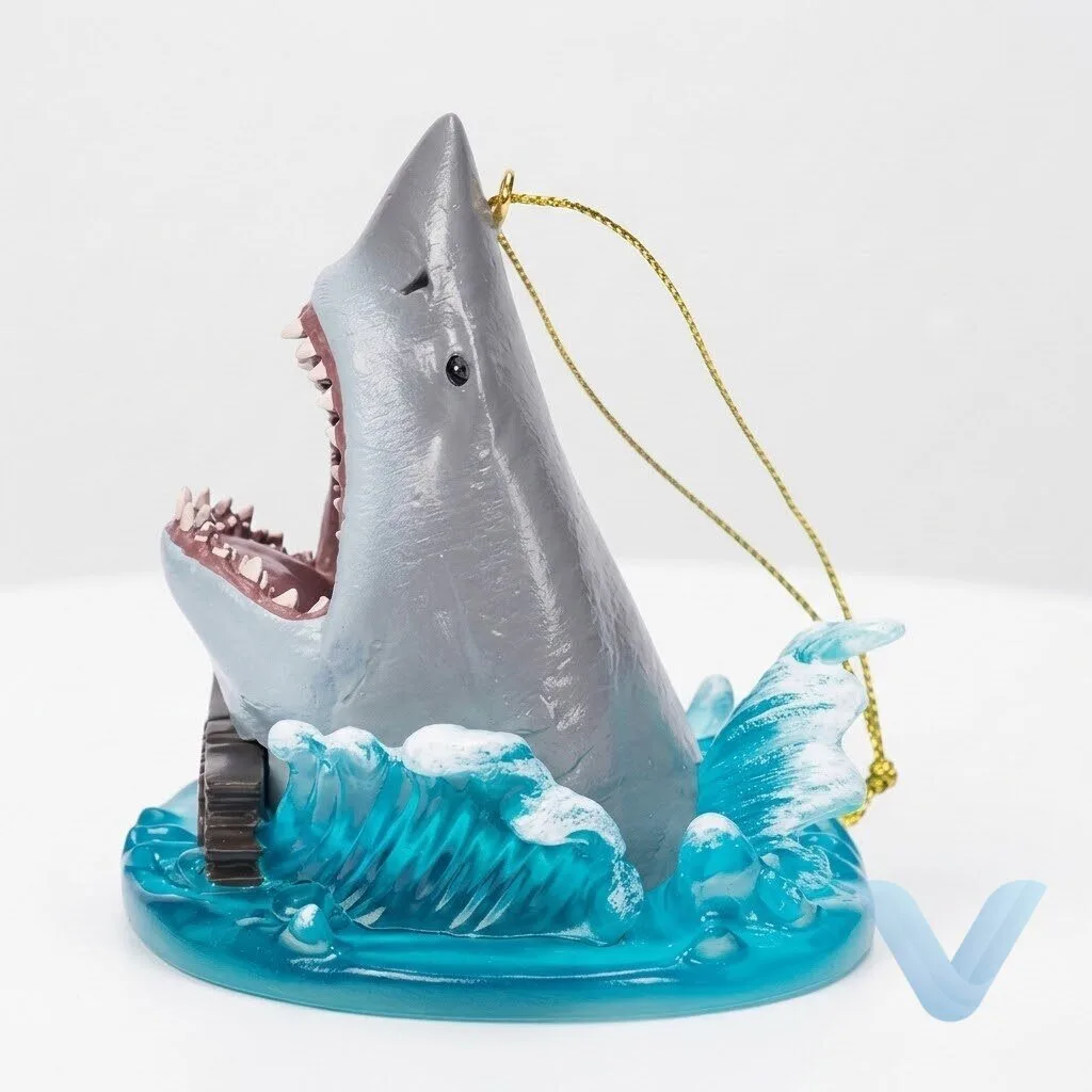 Universal Studios Jaws Great White Shark Ocean Wave Christmas Ornament 16 Universal Studios Jaws Great White Shark Ocean Wave Christmas Ornament
