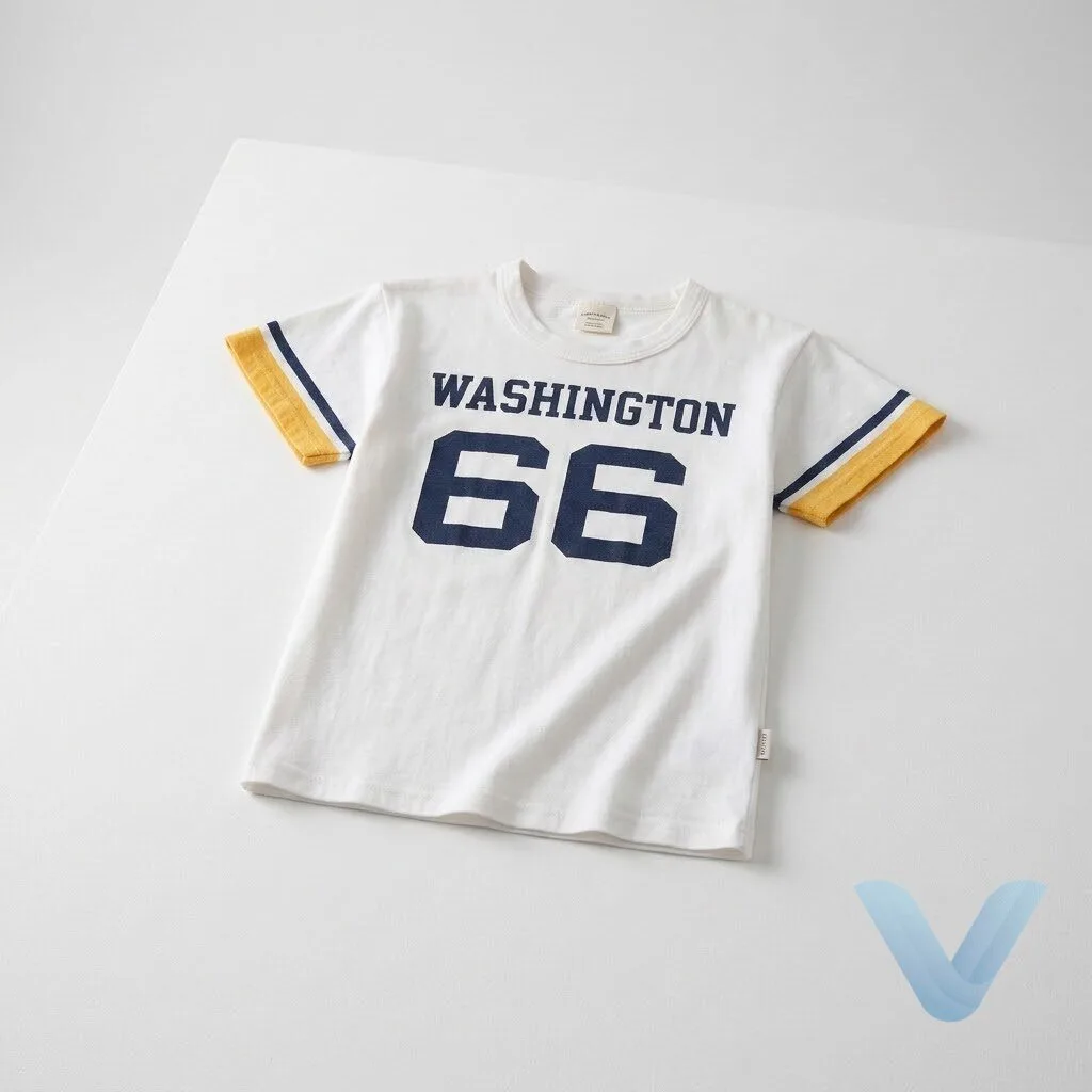 Home 4 Olivia Rodrigo ShopReDone Vintage 66 Washington Striped Sleeve Cuff Jersey T Shirt