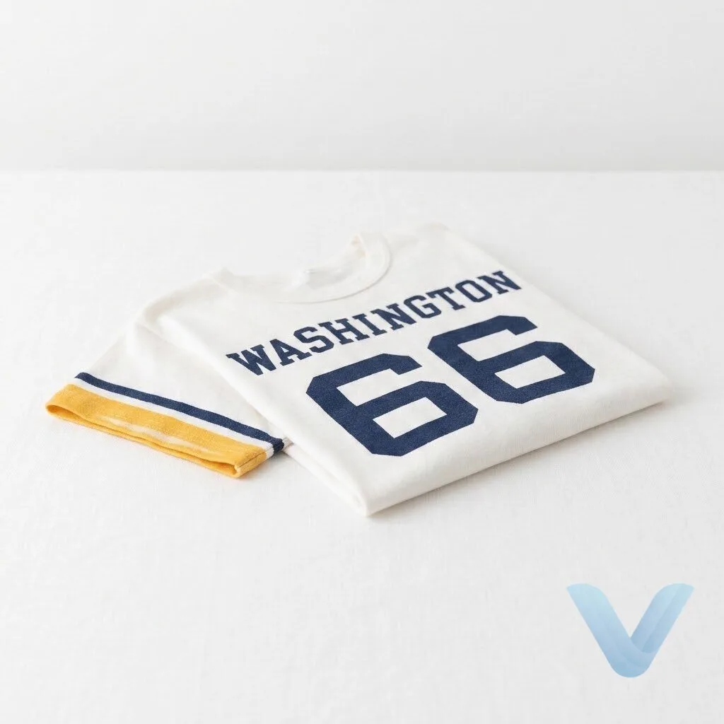 Olivia Rodrigo ShopReDone Vintage 66 Washington Striped Sleeve Cuff Jersey T Shirt