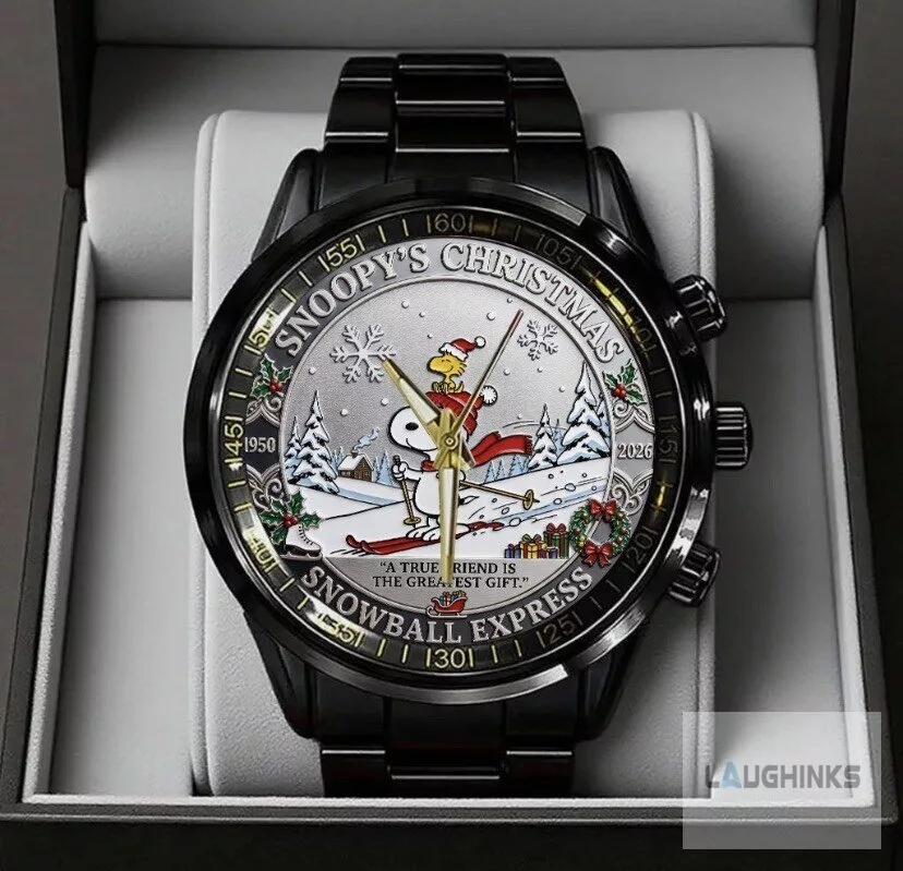 snoopy christmas 2026 commemorative stainless steel watch Snoopy Christmas 2026 Commemorative Stainless Steel Watch – image 3 of 3