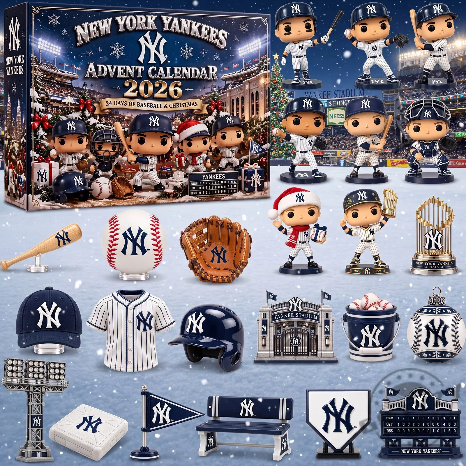 New York Yankees MLB Baseball 2026 Advent Calendar 2 New York Yankees MLB Baseball 2026 Advent Calendar