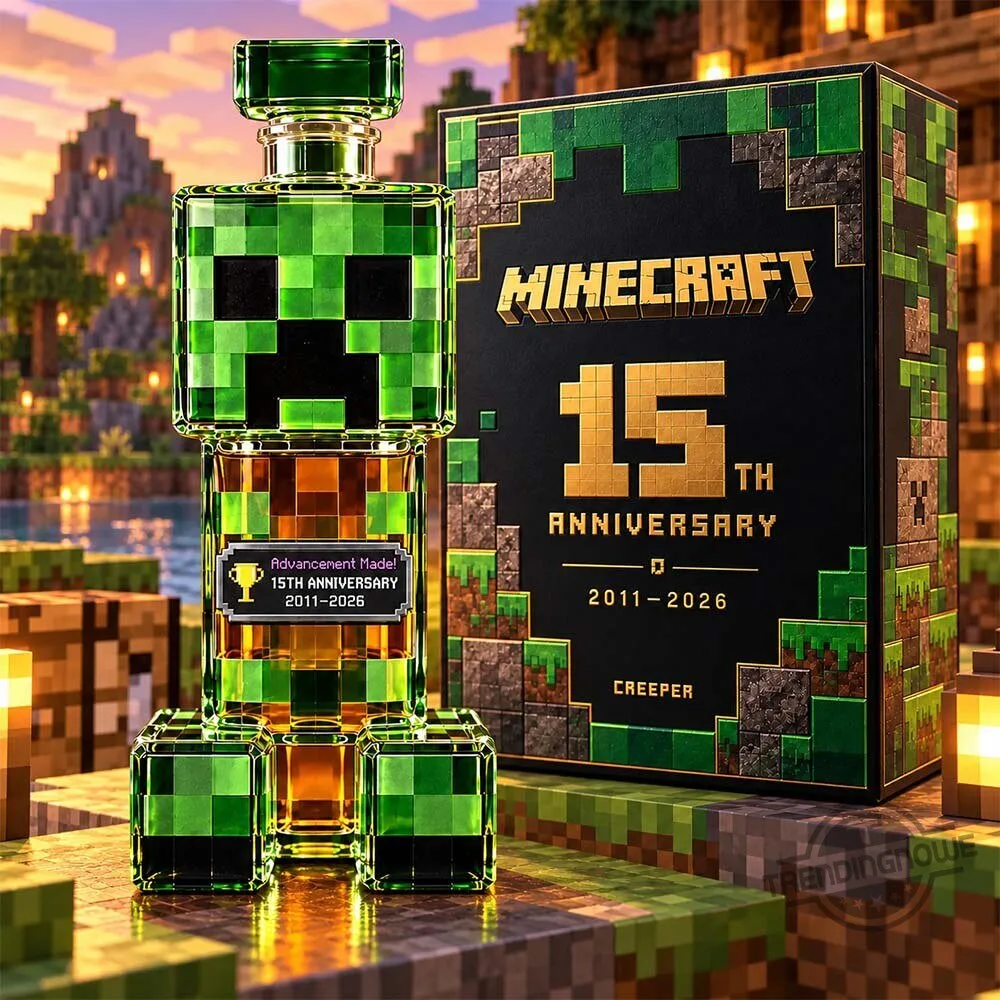Minecraft 15th Anniversary Creeper 2026 Limited Edition Whiskey Bottle Decanter
