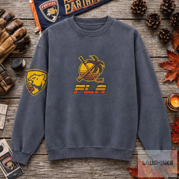 Florida Panthers NHL Ice Hockey Graphic Sweatshirt Vintage Retro Fan Apparel