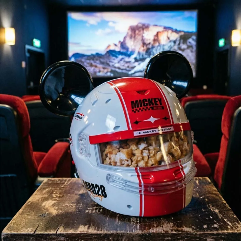 Disney Mickey Mouse Racing Helmet Popcorn Bucket Limited Edition