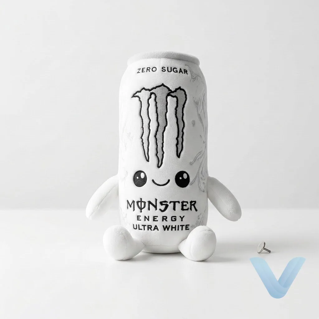 White Monster Energy Drink Plush, Zero Sugar Can Stuffed Doll, Cute Soft Drink Plushie 8 White Monster Energy Drink Plush, Zero Sugar Can Stuffed Doll, Cute Soft Drink Plushie