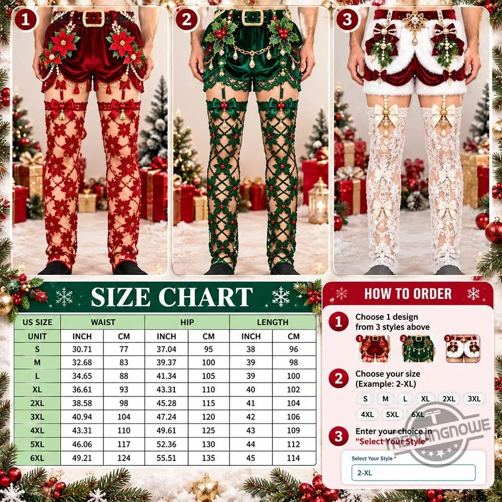 Jingledrop Christmas Velvet Shorts With Lace Garter 3d Printed Illusion Sweatpants 8 Jingledrop Christmas Velvet Shorts With Lace Garter 3d Printed Illusion Sweatpants