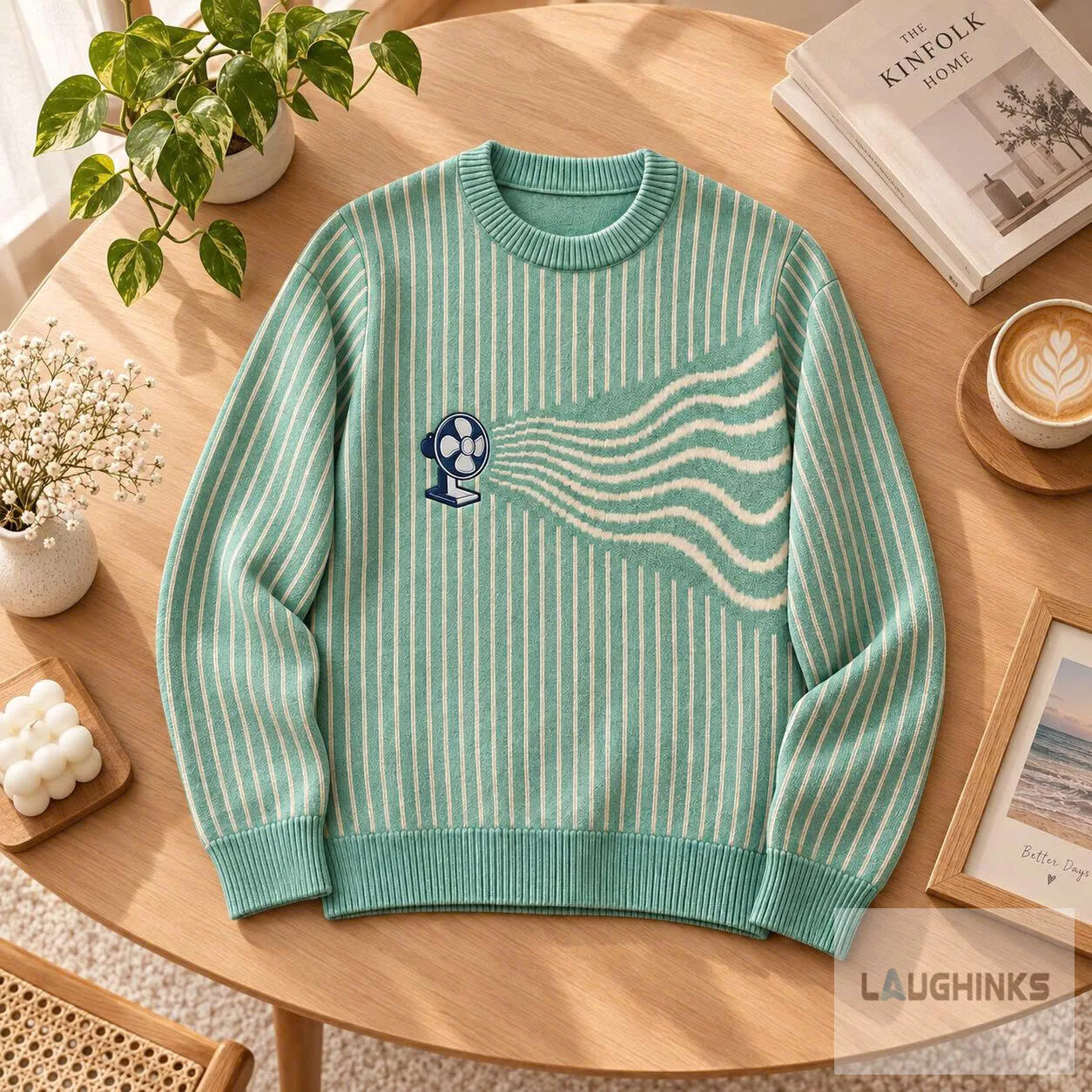 ugly electric desk fan graphic knit pullover sweater Ugly Electric Desk Fan Graphic Knit Pullover Sweater – image 4 of 6