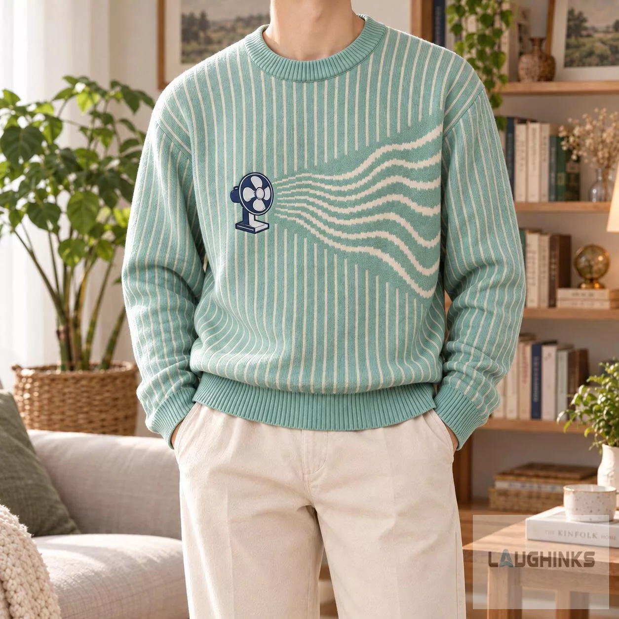 ugly electric desk fan graphic knit pullover sweater Ugly Electric Desk Fan Graphic Knit Pullover Sweater – image 6 of 6