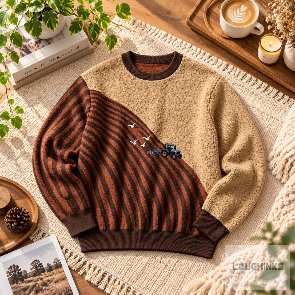 Ugly Farm Tractor Graphic Knit Pullover Sweater 4 Ugly Electric Desk Fan Graphic Knit Pullover Sweater