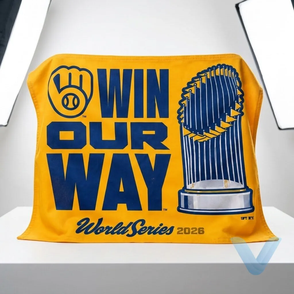 Home 6 Milwaukee Brewers Win Our Way 2026 World Series Champions Trophy Flag