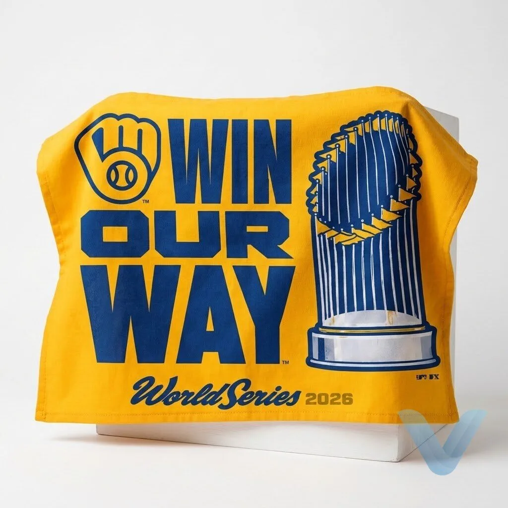Milwaukee Brewers Win Our Way 2026 World Series Champions Trophy Flag 6 Milwaukee Brewers Win Our Way 2026 World Series Champions Trophy Flag