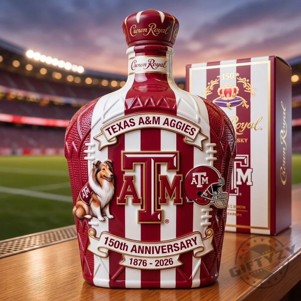 Texas A&M Aggies 150th Anniversary Whiskey Decanter Bottle 1 Texas A&M Aggies 150th Anniversary Whiskey Decanter Bottle