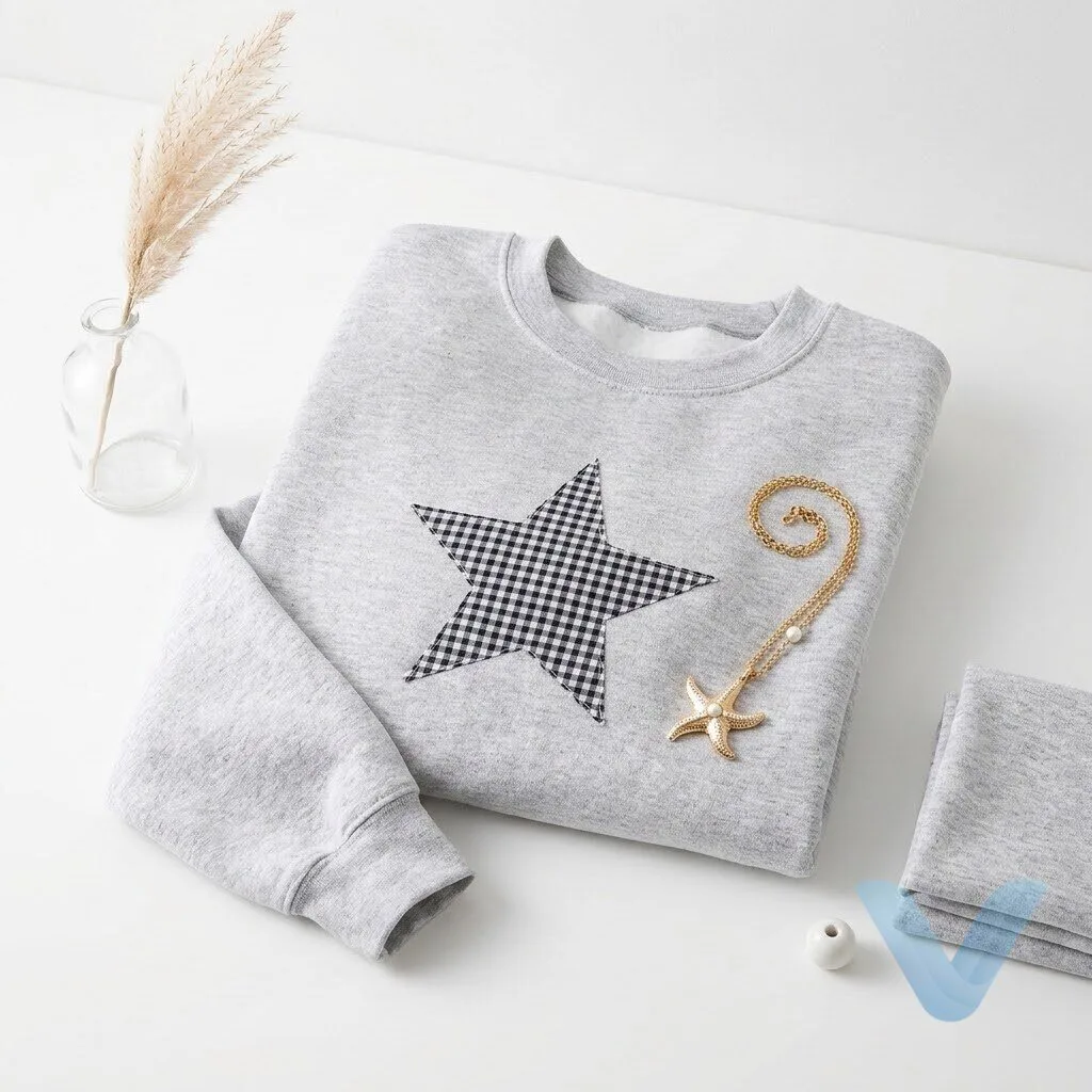 Daughter of Angelina Jolie and Brad Pitt Vivienne Gingham Star Sweater shirt Daughter of Angelina Jolie and Brad Pitt Vivienne Gingham Star Sweater shirt – image 3 of 5