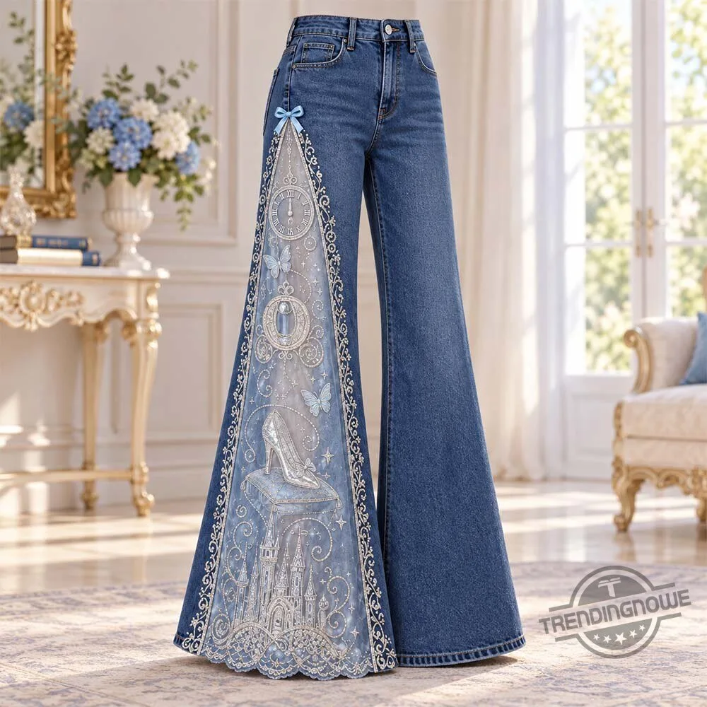 Enchantedflares Disney Princess Rose Panel Wide Leg Jeans 10 Enchantedflares Disney Princess Rose Panel Wide Leg Jeans