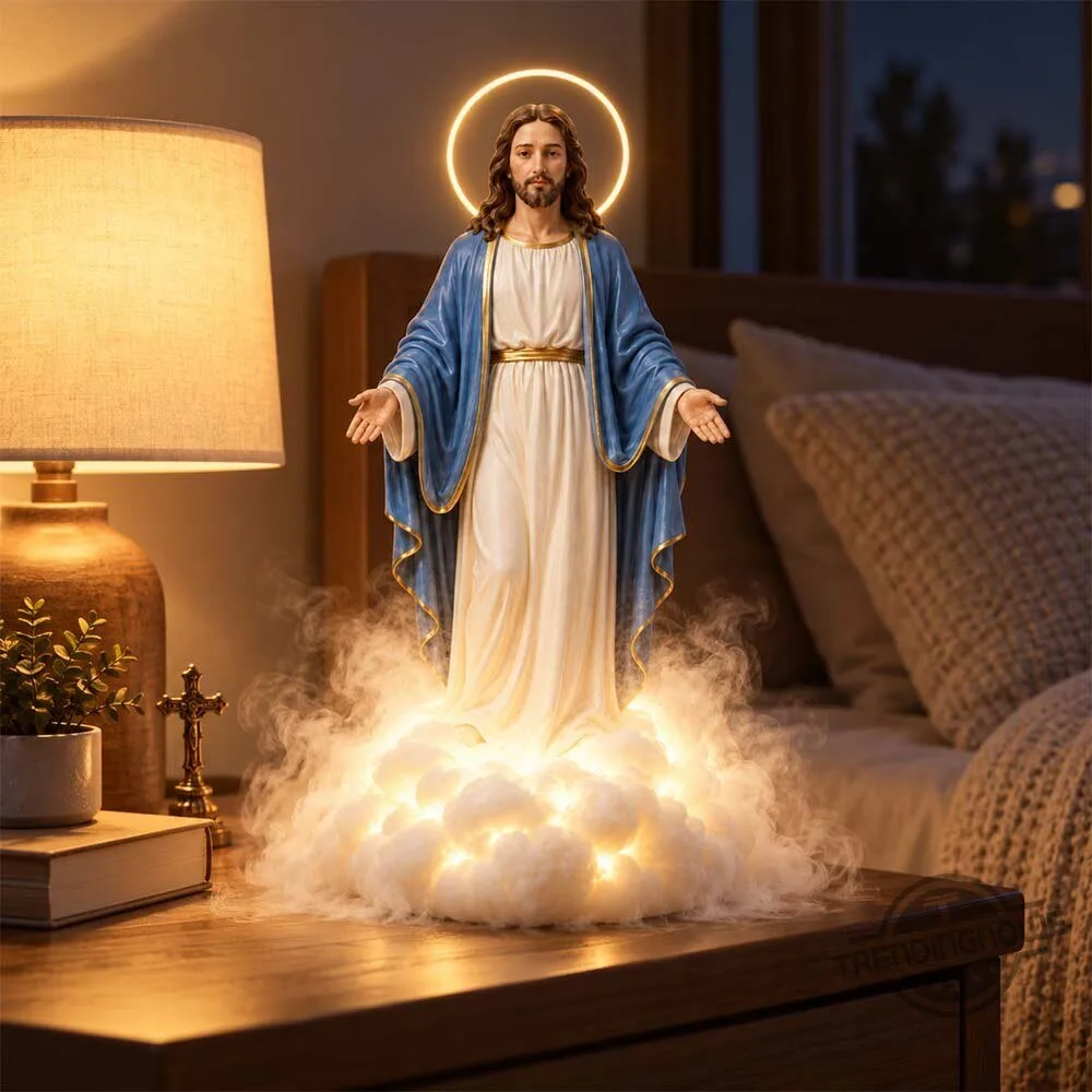 Holy Mist Jesus Statue Cool Mist Humidifier And Prayer Night Light
