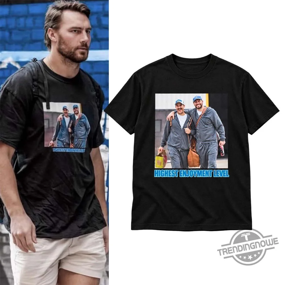 Brock Wright Highest Enjoyment Level Detroit Lions Sam LaPorta Shirt 3 Brock Wright Highest Enjoyment Level Detroit Lions Sam LaPorta Shirt