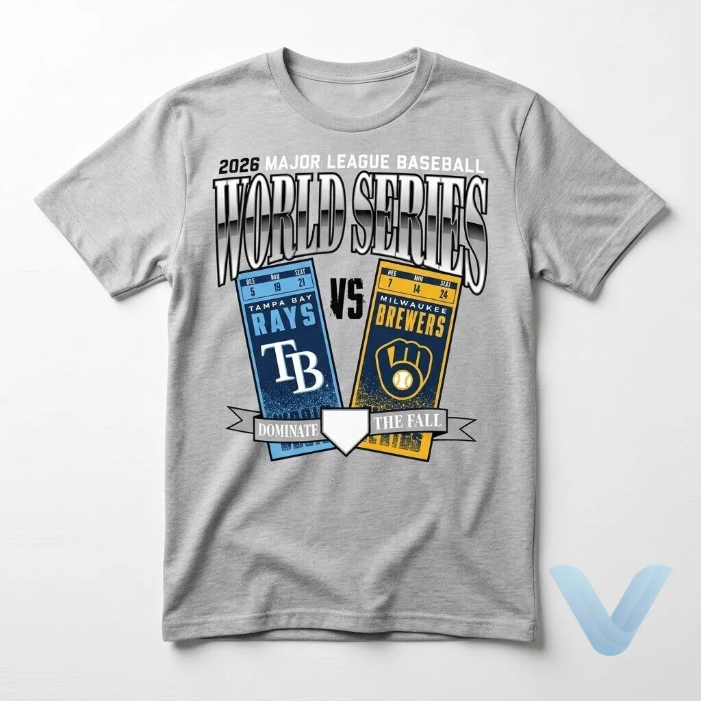 Milwaukee Brewers vs Tampa Bay Rays 2026 World Series Shirt Milwaukee Brewers vs Tampa Bay Rays 2026 World Series Shirt – image 3 of 3