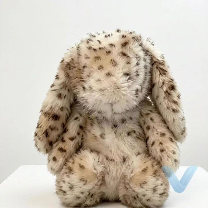 Jellycat cream and brown leopard-spotted plush bunny rabbit 5 Jellycat cream and brown leopard-spotted plush bunny rabbit